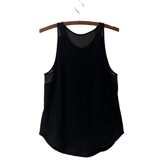 Lululemon Black Racerback Mesh Detail Womens Athletic Tank Top Size 6 - Picture 1 of 4